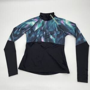 FILA SPORT Women's Shirt Size S Long Sleeve Pullover Zipper Neck Athletic Top